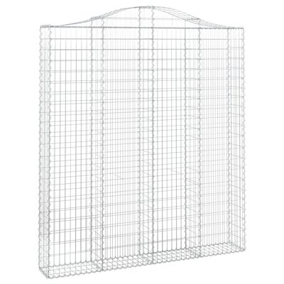 vidaXL Cestos gabião arqueados 4pcs 200x30x220/240cm ferro galvanizado