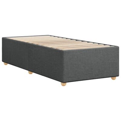 vidaXL Estrutura de cama 90x190 cm tecido cinzento-escuro