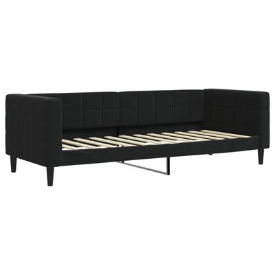 vidaXL Sofá-cama com colchão 80x200 cm veludo preto