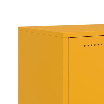 vidaXL Móvel de TV 68x39x43,5 cm aço amarelo mostarda