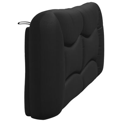 vidaXL Almofadão de cabeceira 180 cm couro artificial preto