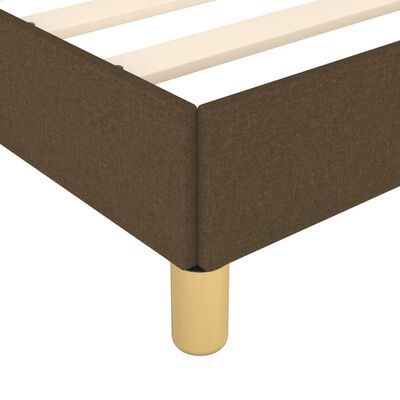 vidaXL Estrutura de cama sem colchão 200x200 cm tecido castanho-escuro