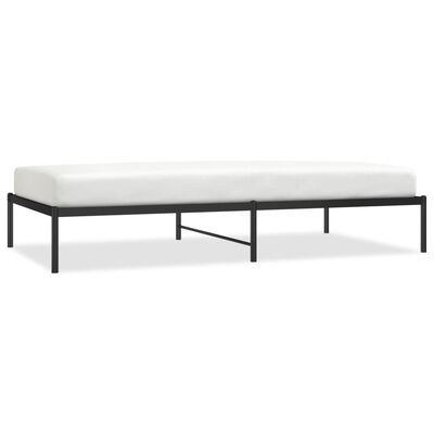 vidaXL Estrutura de cama metal 107x203 cm preto