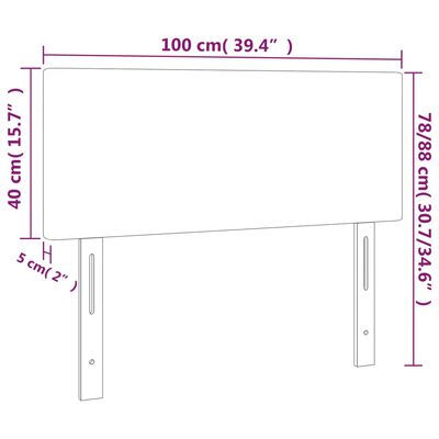 vidaXL Cabeceira de cama couro artificial 100x5x78/88 cm preto