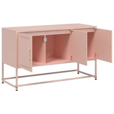 vidaXL Móvel de TV 100,5x39x60,5 cm aço rosa