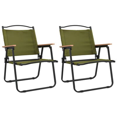 vidaXL Cadeiras de campismo 2 pcs 54x55x78 cm tecido oxford verde