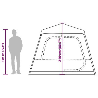 vidaXL Tenda familiar cúpula para 8 pessoas libertação rápida verde