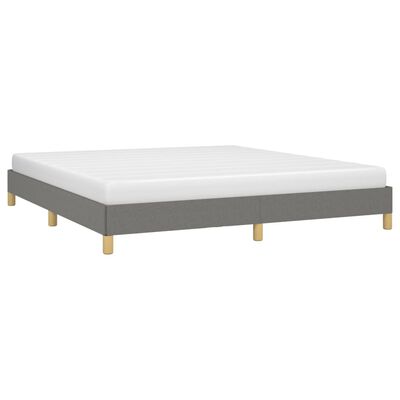 vidaXL Estrutura de cama sem colchão 180x200 cm tecido cinzento-escuro