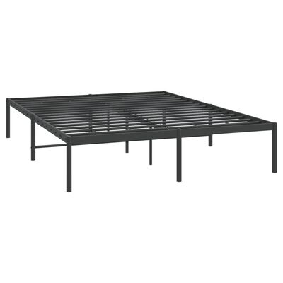 vidaXL Estrutura de cama 140x200 cm metal preto