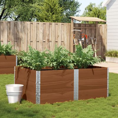 vidaXL Vaso/floreira para jardim 150x100 cm pinho maciço castanho