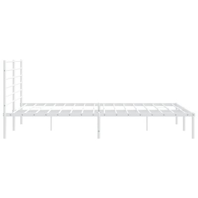 vidaXL Estrutura de cama com cabeceira 183x213 cm metal branco