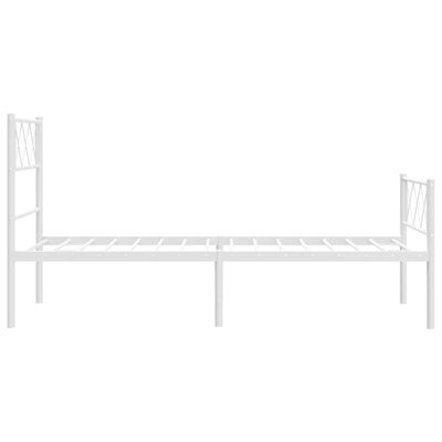 vidaXL Estrutura de cama com cabeceira e pés 80x200 cm metal branco