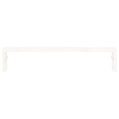 vidaXL Suporte para monitor 50x27x10 cm pinho maciço branco