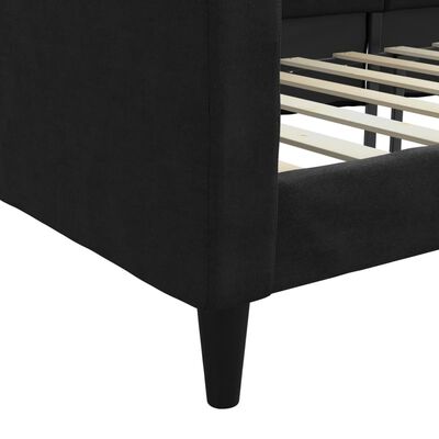 vidaXL Sofá-cama 100x200 cm tecido preto