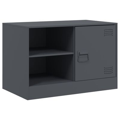 vidaXL Móveis de TV 2 pcs 67x39x44 cm aço antracite