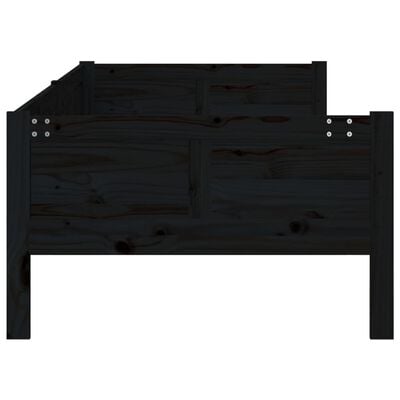 vidaXL Sofá-cama 80x200 cm madeira de pinho maciça preto