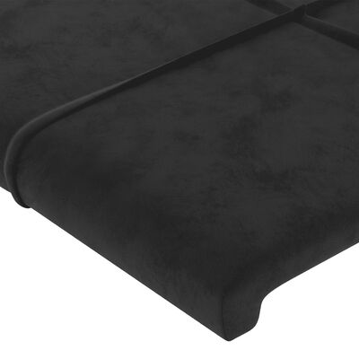 vidaXL Cama com molas/colchão 140x190 cm veludo preto