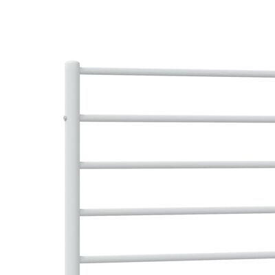 vidaXL Estrutura de cama com cabeceira e pés 90x200 cm metal branco