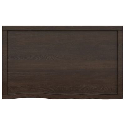 vidaXL Bancada p/ WC 100x60x(2-6)cm madeira tratada maciça castanho