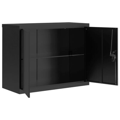 vidaXL Arquivador 90x40x110 cm aço preto