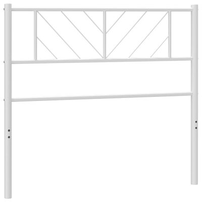 vidaXL Cabeceira de cama 90 cm metal branco