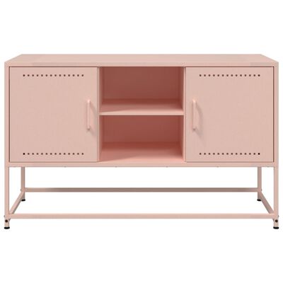 vidaXL Móvel de TV 100,5x39x60,5 cm aço rosa