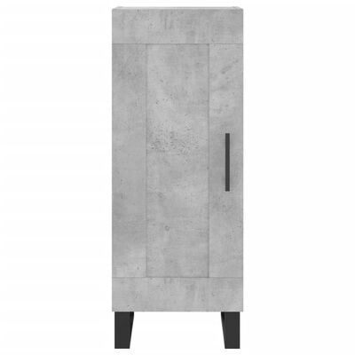 vidaXL Armário alto 34,5x34x180 cm madeira processada cinza cimento