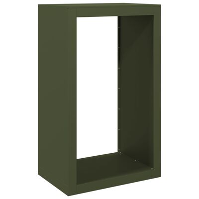 vidaXL Suporte para lenha 60x40x100 cm aço verde