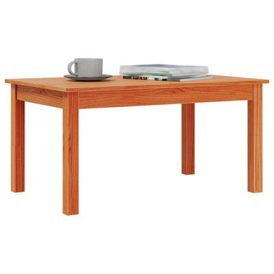 vidaXL Mesa de centro 80x50x40 cm madeira pinho maciça castanho cera