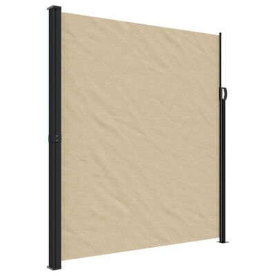 vidaXL Toldo lateral retrátil 220x500 cm bege