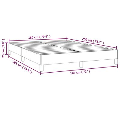 vidaXL Estrutura de cama sem colchão 180x200 cm tecido cor creme