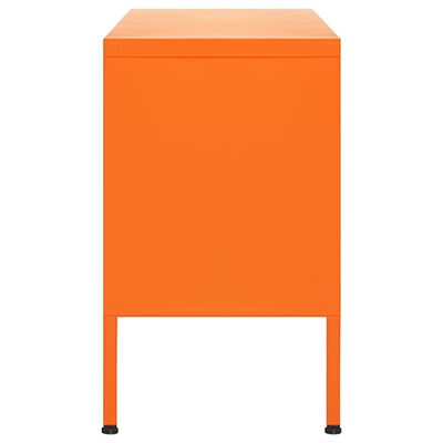 vidaXL Móvel de TV aço 105x35x50 cm laranja