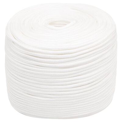 vidaXL Corda de barco 6 mm 100 m polipropileno branco completo