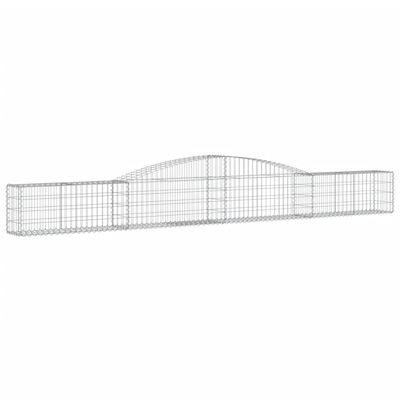 vidaXL Cestos gabião arqueados 2 pcs 400x30x40/60 cm ferro galvanizado