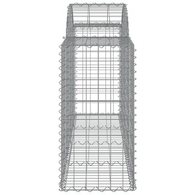 vidaXL Cestos gabião arqueados 14pcs 200x50x80/100cm ferro galvanizado