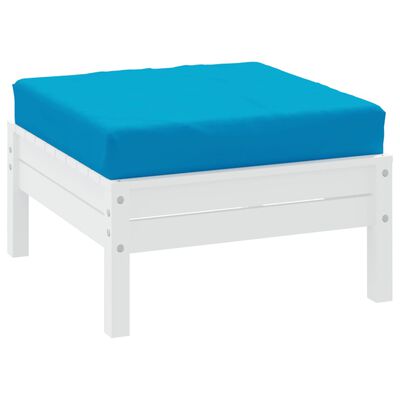 vidaXL Almofadão p/ móveis paletes 60x60x8 cm tecido oxford azul-claro