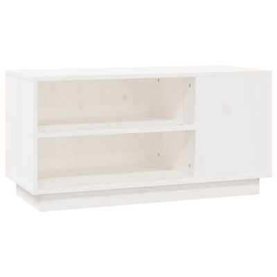 vidaXL Móvel de TV 80x35x40,5 cm madeira de pinho maciça branco