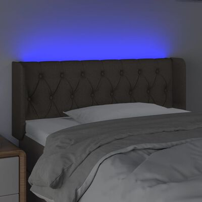 vidaXL Cabeceira de cama c/ luzes LED 103x16x78/88cm cinza-acastanhado