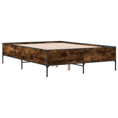 vidaXL Estrutura cama 140x190 cm derivados de madeira/metal