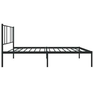 vidaXL Estrutura de cama com cabeceira 107x203 cm metal preto