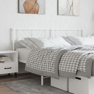 vidaXL Cabeceira de cama 200 cm metal branco