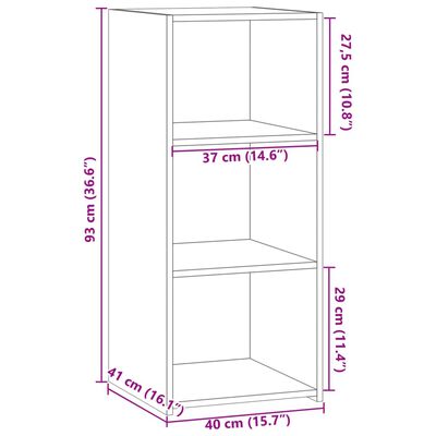 vidaXL Aparador 40x41x93 cm derivados de madeira branco