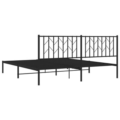 vidaXL Estrutura de cama com cabeceira 183x213 cm metal preto