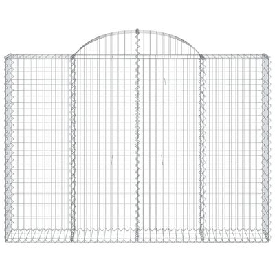 vidaXL Cesto gabião arqueado 200x30x140/160 cm ferro galvanizado