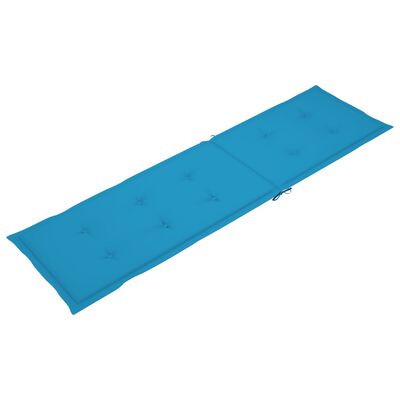 vidaXL Almofadão para cadeira de terraço (75+105)x50x4 cm azul