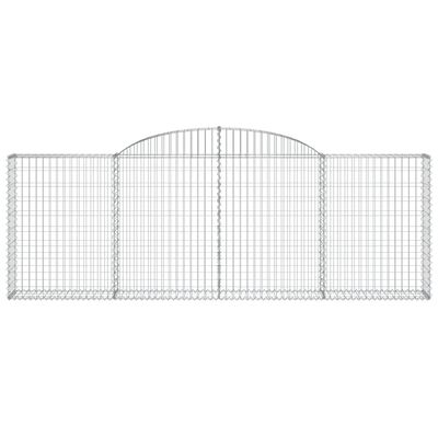 vidaXL Cestos gabião arqueados 6pcs 300x30x100/120cm ferro galvanizado