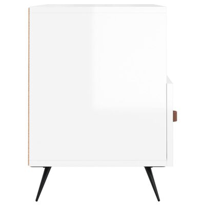 vidaXL Móvel de TV 80x36x50 cm derivados de madeira branco brilhante