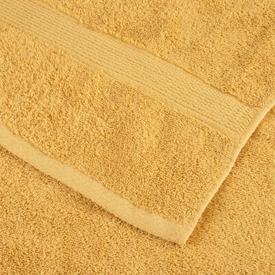 vidaXL Toalhas de bidé premium SOLUND 2 pcs 30x50 cm 600 gsm dourado