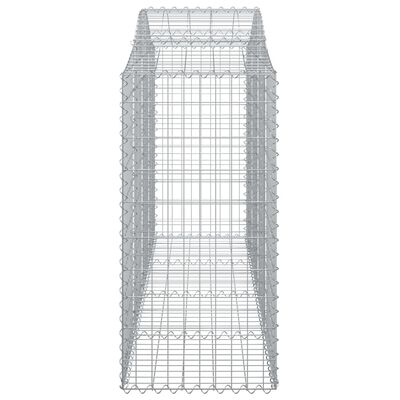 vidaXL Cestos gabião arqueados 14pcs 200x50x120/140 ferro galvanizado