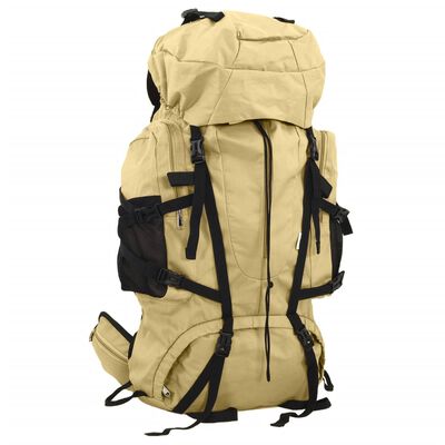 vidaXL Mochila para caminhadas 60 L tecido oxford caqui